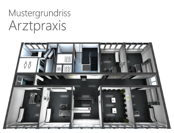 Vest-Tower, Mustergrundriss Arztpraxis